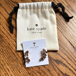 Kate Spade Gold and Pink/Purple Earrings